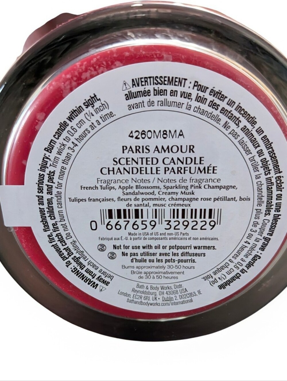 NEW Limited Edition BBW "Emily In Paris - Paris Amour Single Wick Candle - Picture 3 of 3